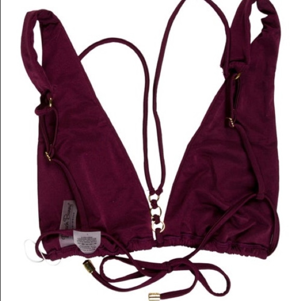 Beach Bunny Ireland High Apex Plum Bikini Top